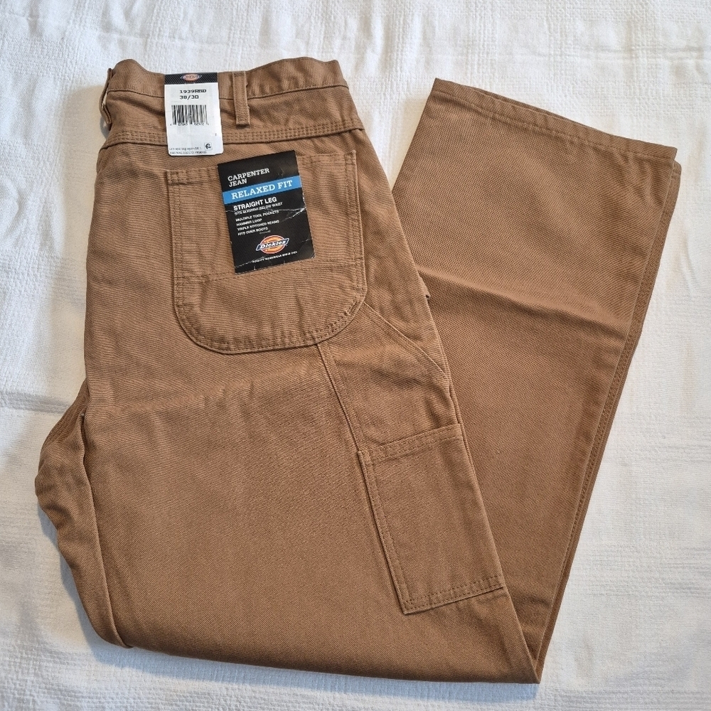 Dickies 38 x 30 relaxed fit carpenter jean, straight leg  NEW